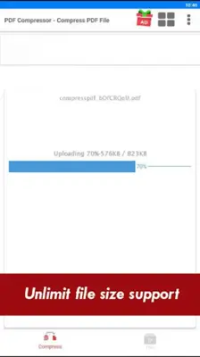 Compress PDF files - Reduce file size android App screenshot 0