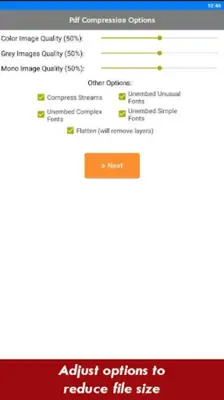 Compress PDF files - Reduce file size android App screenshot 1